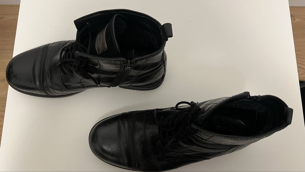 Czarne męskie sztyblety botki 40