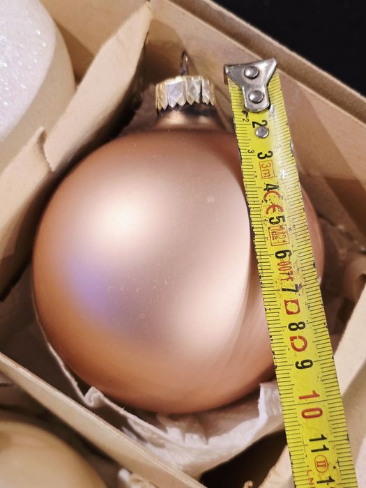 Bombki choinkowe Prl okragłe duże bańki, szklane na choinkę