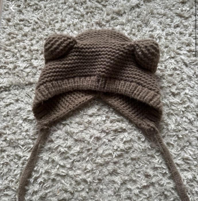 Czapka bonetka z uszkami miś