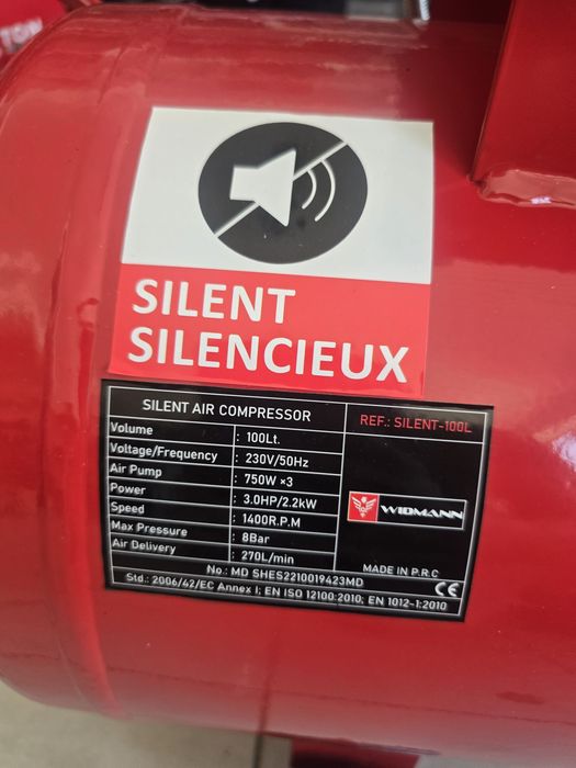 Compressor de 100 litros silencioso novo