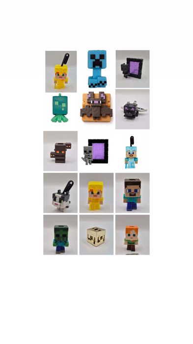 figurki minecraft kinder joy