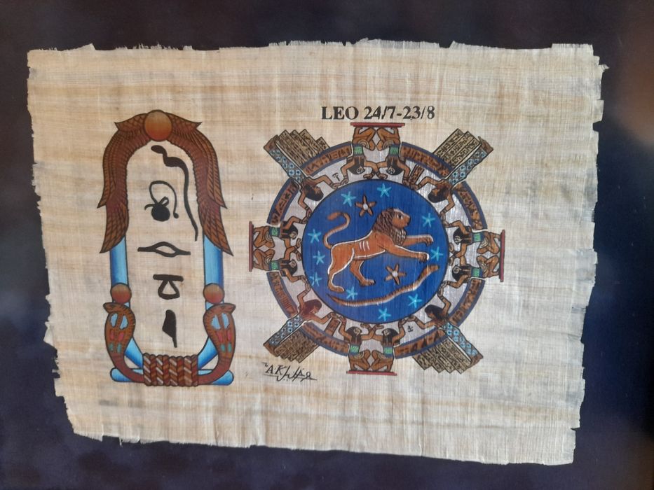 Quadro com motivos do Egito