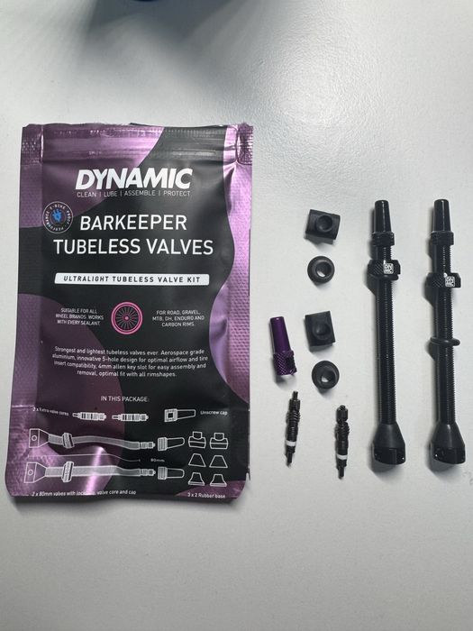 Вентиль д/безкамерки Dynamic Barkeeper Tubless Valve 80мм, 2шт. Новий