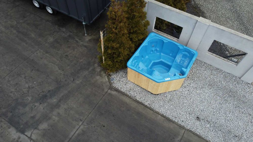Balia bania jacuzzi zestaw masaż piec LED pokrywa OD RĘKI basen NOWOŚĆ