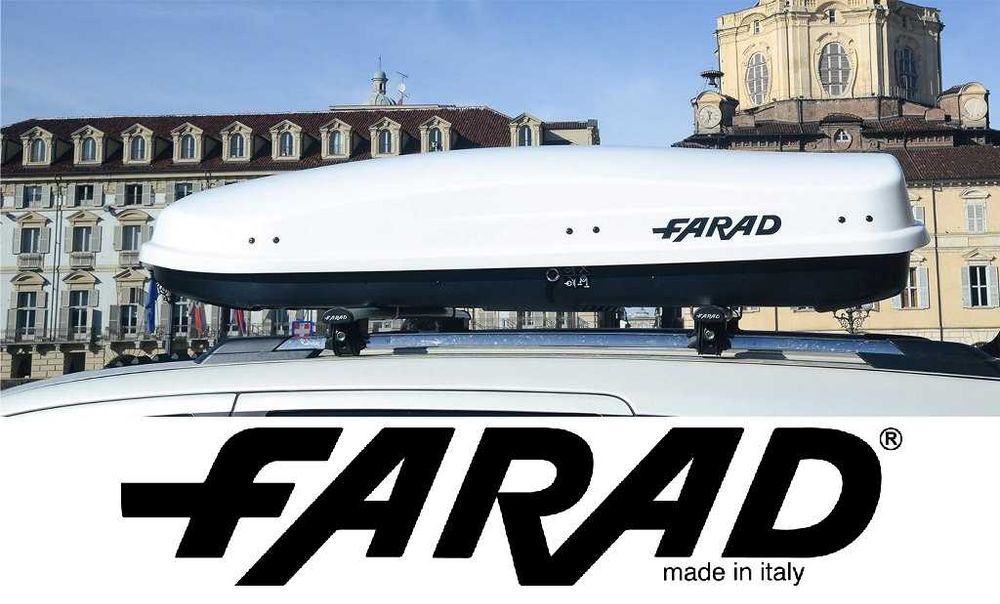Bagażnik Box dachowy FARAD ZEUS 480 Dwustronny ABS max90kg Biały
