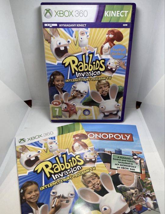 Gra Rabbids Invasion Interaktywny Program TV PL  Xbox 360 X360  kinect