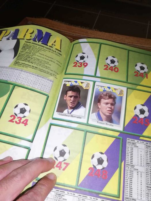 Cadernetas de futebol incompletas (anos 1995 e 1996)