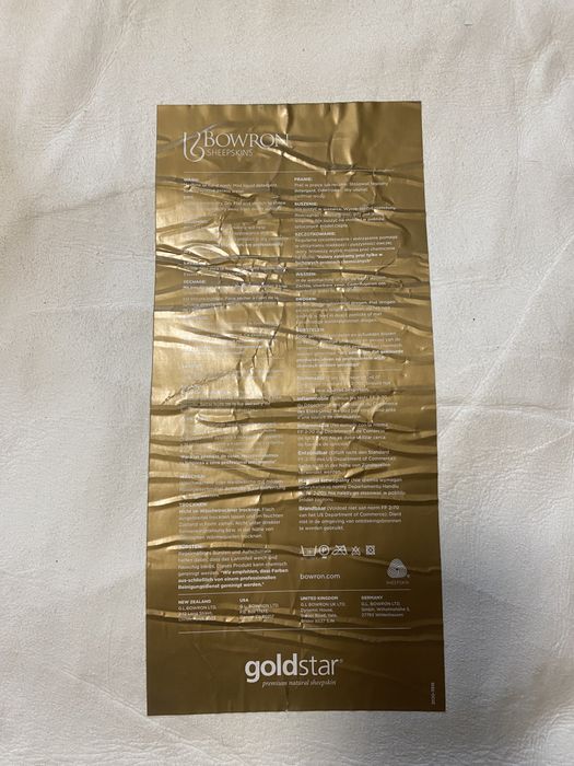 Ozdobna skóra owcza z Nowej Zelandii