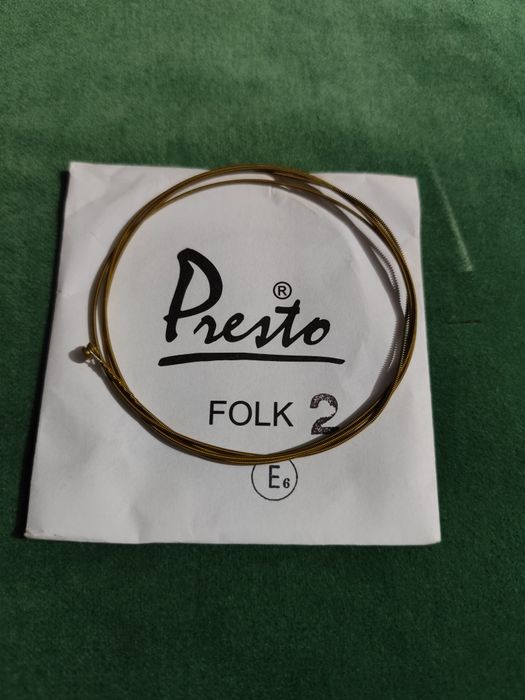 Struna pojedyncza E6 do gitary akustycznej Presto.