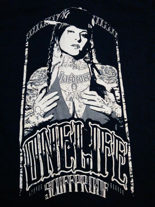 Gildan Девушка Ганста Хардкор Унисекс футболка