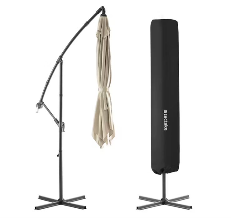 NOVO - Guarda-sol Apolo com manivela 2,5 x 2,5 m bege