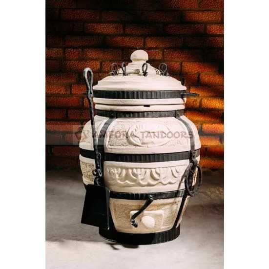 Piec TANDOOR Tandoori Tandyr model HUNTER Z ZAWIASEM grill ogrodowy