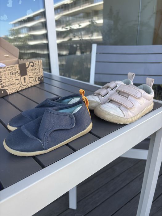 Sapatilhas criança en pel + Indoor