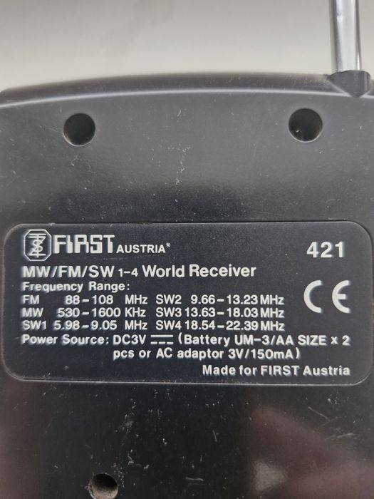 Продам  радиоприемник   FIRST  Austria.