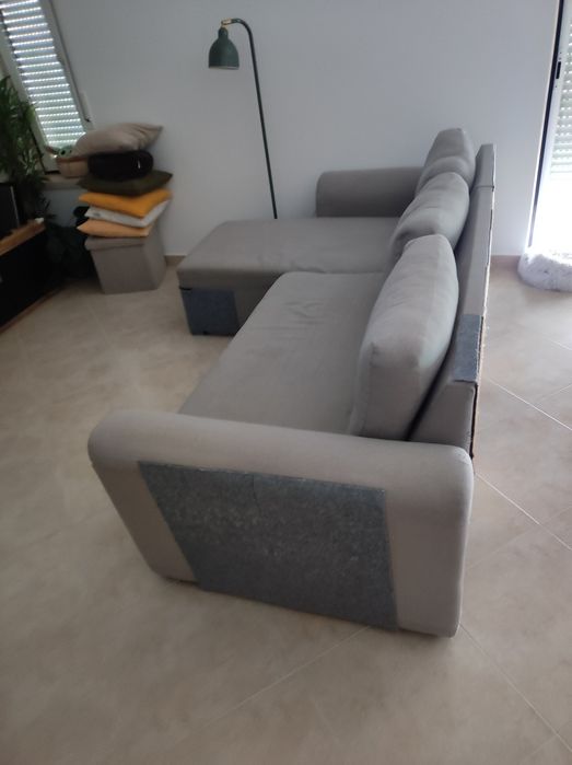 Sofá-cama cinzento 2 metros