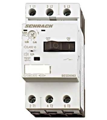 Wyłącznik silnikowy Schrack 0,45-0,63A BESD0063 Class 10
