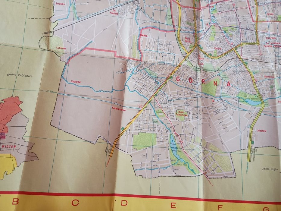 Plan miasta Łodzi z Listopada  roku 1982