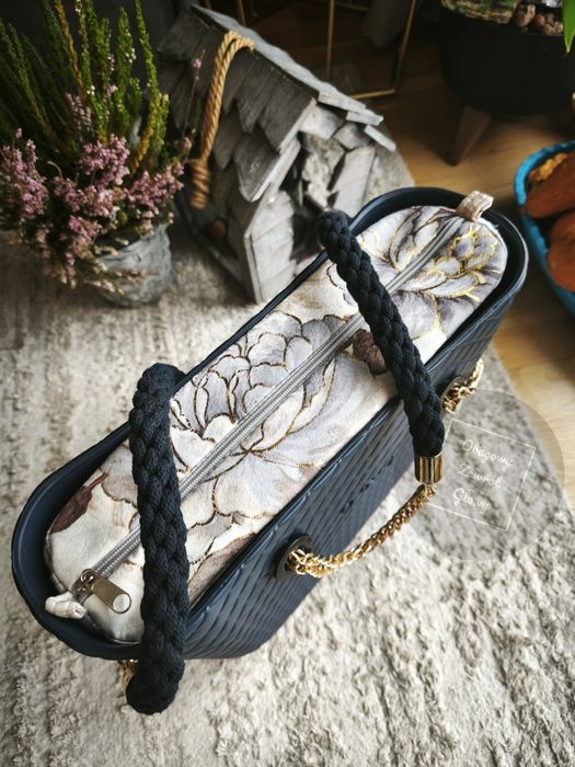 Nowa torebka obag mini matelasse navy blu