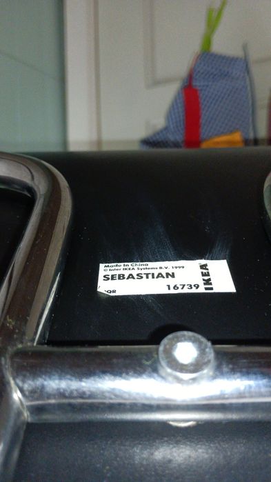 Cadeira Preta Alta 74cm IKEA Sebastian 16739