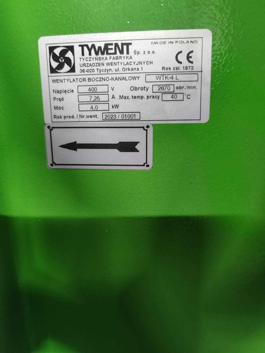 Nowy wentylator promieniowy do trocin, wiórów i pyłów – TYWENT WTK-4L