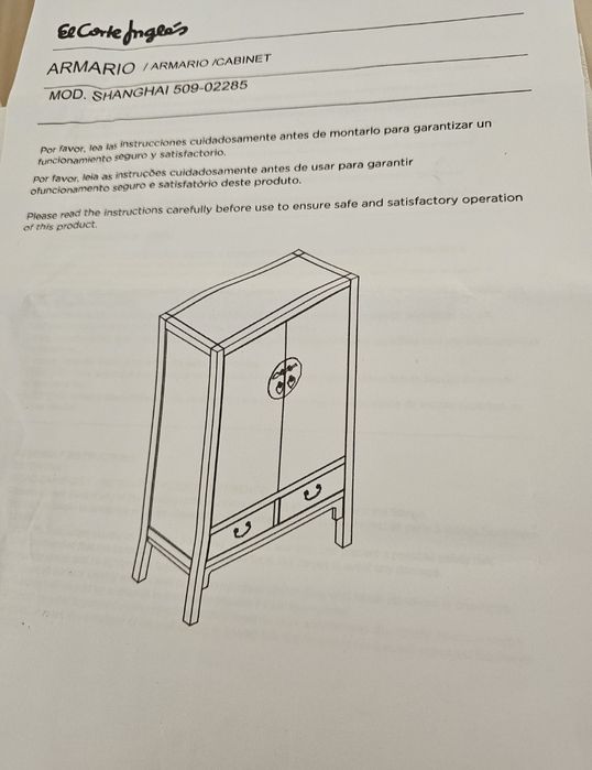Armário/Estante Shangai madeira estilo balinesa El Corte Inglés