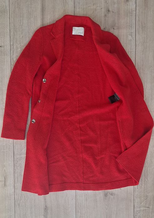 Płaszcz OUI – 52% Virgin Wool (Wełna Dziewicza) | Jak Nowy | Czerwony