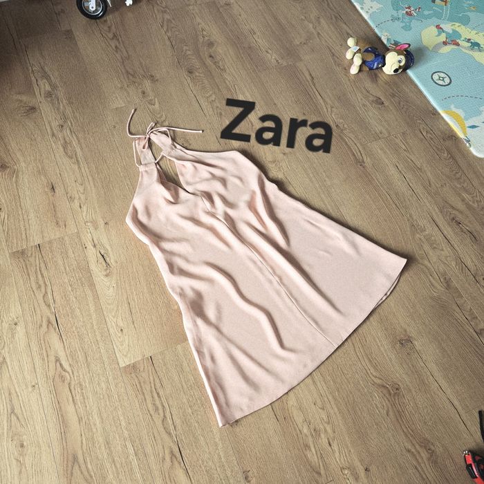 Sukienka Zara mini l 40 morelowa imprezowa