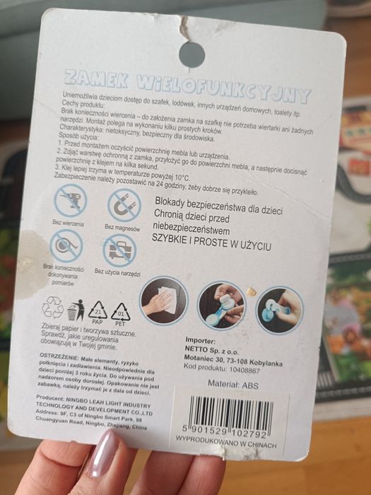 Blokady zamek przed dziećmi 2szt.nowe