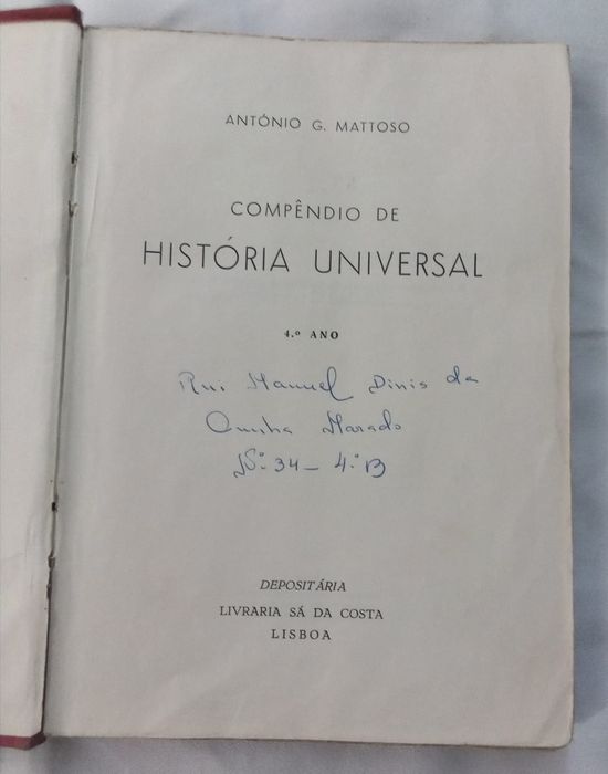 António G. Mattoso - Compêndio de História Universal - 4 ano