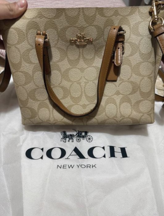 Mala da coach Mollie Tote Bag 25 In Signature Canvas em bom estado