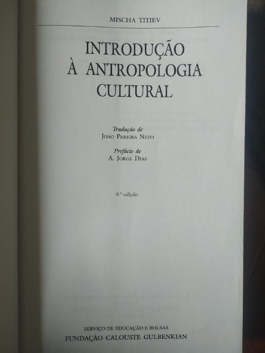 Vendo livro "Introdução à Antroplogia Cultural"