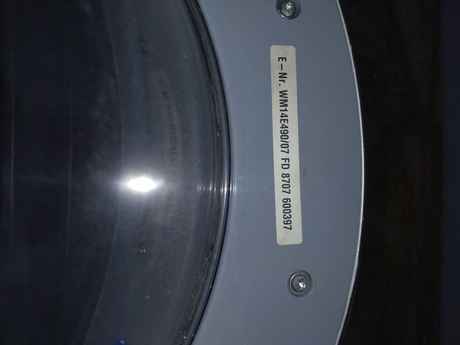 Drzwiczki pralki Siemens srebrne