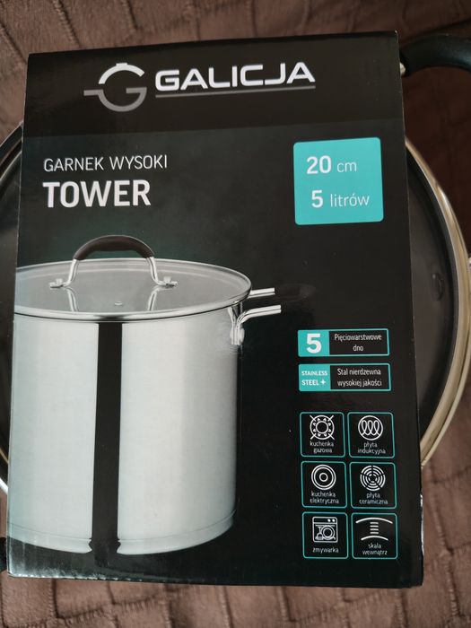 Garnek wysoki  Galicja Tower  20cm 5l
