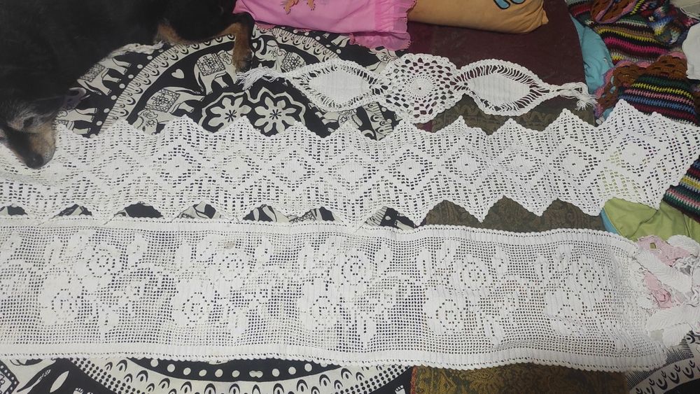 8 naprons de crochê