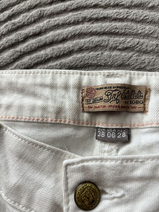 Jeansy dzinsy biale zara 38