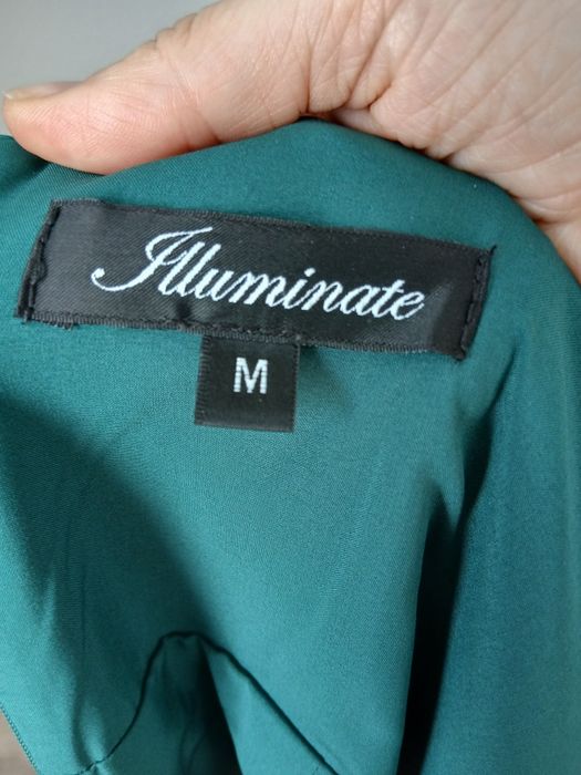 Długa ciemnozielona sukienka M Illuminate