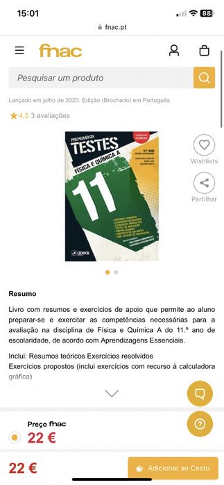 Preparar para os testes Física e Química 11°