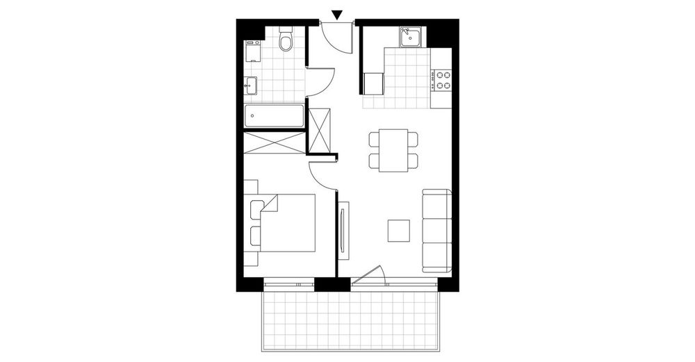 2-pokojowe mieszkanie 38m2 + balkon Bezpośrednio