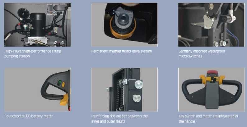 Empilhador Stacker Elétrico Cap.1500Kg Elev.3500 mm