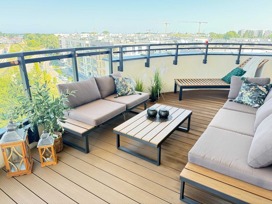 Apartament 95m2  Gdańsk Letnica z widokiem na morze/4 pokoje/duży balkon/ostatnie piętro/2 miejsca w hali garażowej