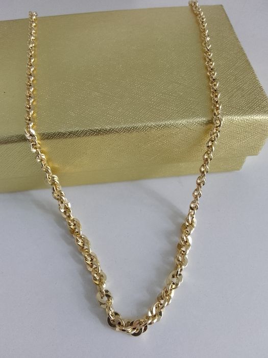 Złoty elegancki łańcuszek -naszyjnik złoto 585 długość 45 cm   541