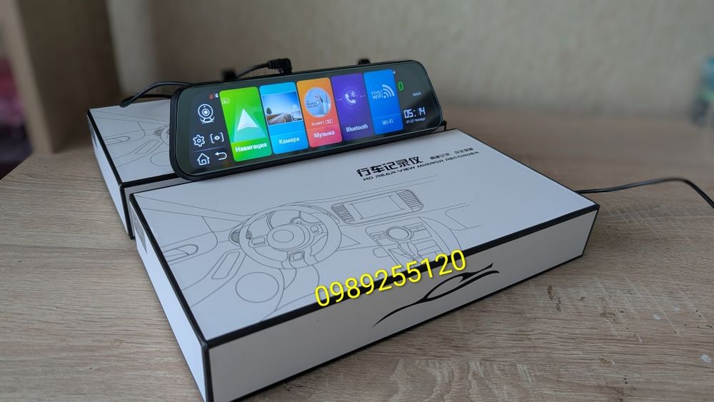 10* android  , 2×32gb зеркало регистратор с GPS дзеркало android 4K