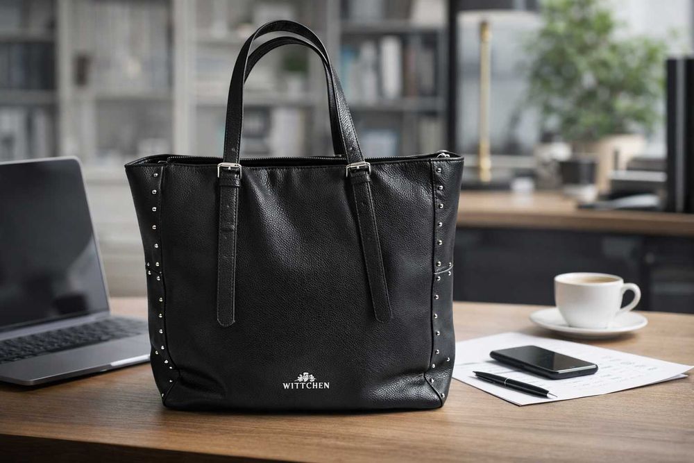 Elegancka czarna torebka damska WITTCHEN – stan idealny