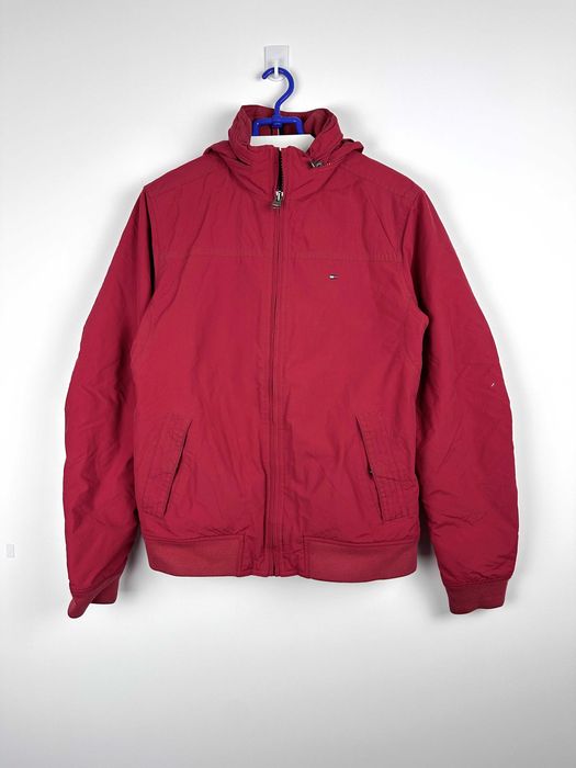 Kurtka męska Tommy Hilfiger czerwona basic wiatrówka r. M