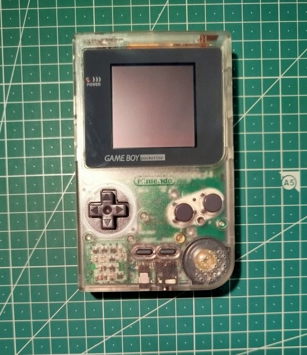 Game Boy pocket transparente ecrã IPS