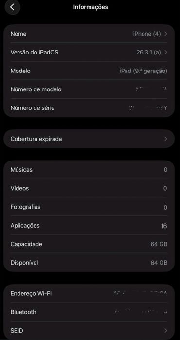 Apple iPad 9ª Geração 64GB Wi-Fi —Estado Impecável