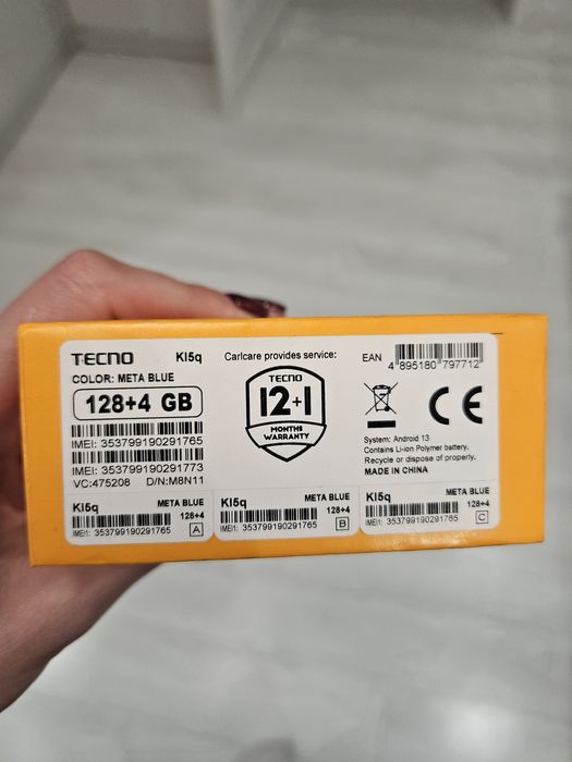 Tecno spark 10 8/128GB