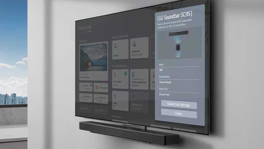 Suporte WOW para Barra de Som LG SC9S (para tv LG OLED evo Séries C)