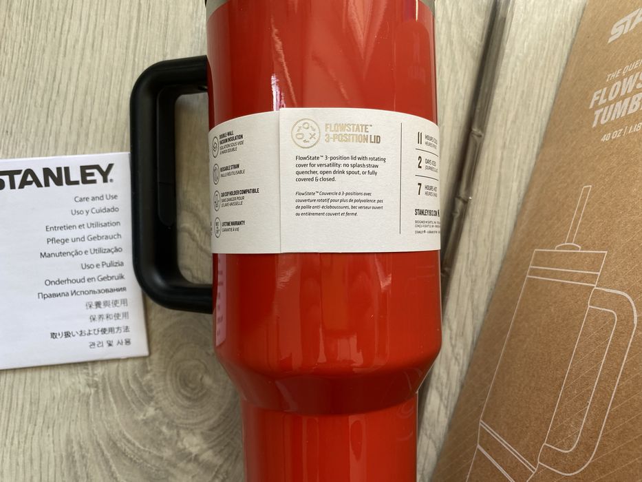 Stanley - Oryginalny Kubek termiczny Quencher H2.0 FlowState Tumbler (1.18L) Czerwony połysk
