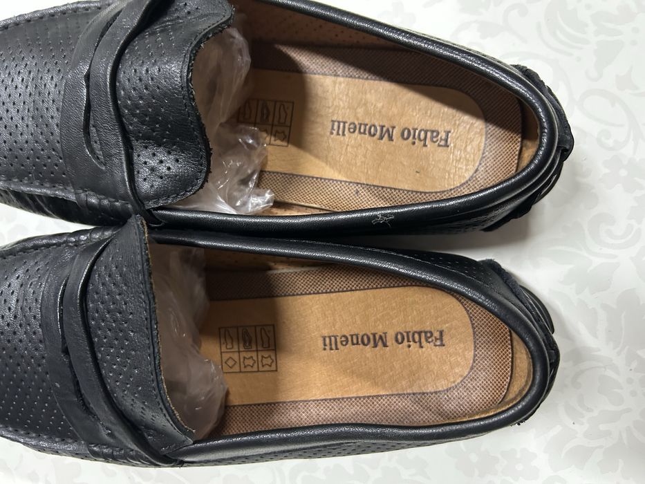 Шкіряні чоловічі макасини лофери 40р